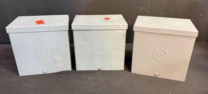 ANW 6"x6"x4" Metal Electrical Junction Boxes, Set of 3 (F)