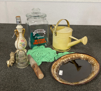 Platter, Water Bucket, and Assorted Decor