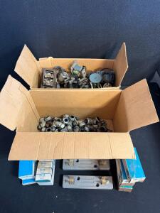 Lot Vintage Centralab PA-32 Rotary Switches, GE 60A 600V Fuse Blocks, Mixed Hardware USA & More (F)