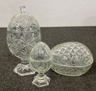 Vintage Egg Candy Jars
