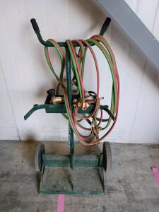 Victor Oxy-Acetylene Welding Cart with Regulators, Hoses, and Torch Handle, Fits B/D Cylinders