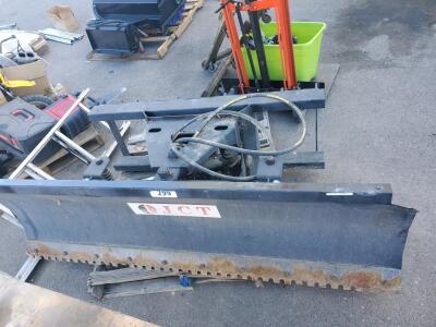 JCT 84" Hydraulic Angle Snow/Dozer Blade Attachment for Skid Steer Loaders