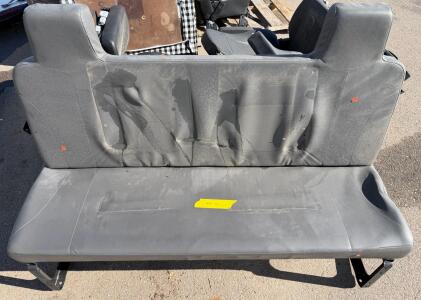 National Seating NVACV 3-Passenger Bench Seat, Charcoal Vinyl, Integrated Headrests
