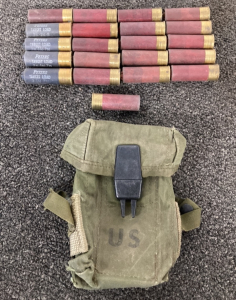 (21) Rounds Mixed 12 GA Shot Shells And Military Pouch