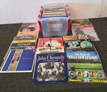 Large Lot of Vintage LP Vinyl Records &ndash; Classical, Pop, Country, Holiday, Notable Albums