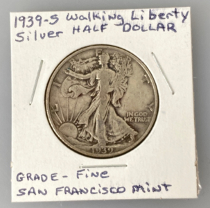 1939-S Walking Liberty Silver Half Dollar