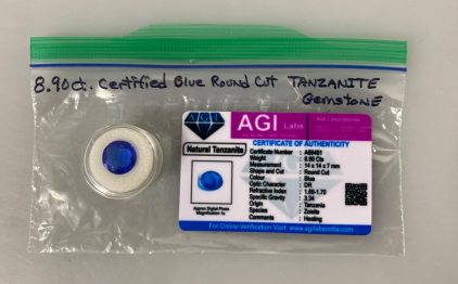 Blue Round Cut Tanzanite Specimen