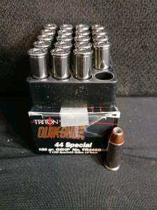 Rare Triton Quik-Shok .44 Special 165 Gr OSHP Ammo &ndash; 20 Nickel-Plated Rounds, Original Box