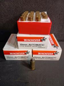 Winchester 10mm Auto 175gr Silvertip Hollow Point 3 Boxes (60 Rounds), Brass Case USA Made
