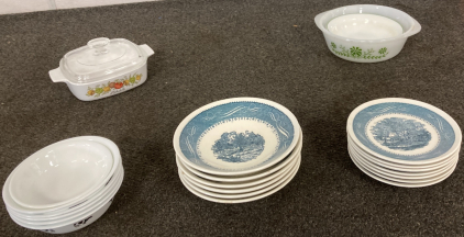 Baking Dishes, Vintage Bowls.