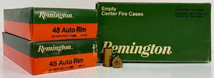 Remington U45AR Unprimed Brass Cases for .45 Auto Rim &ndash; 150 Count