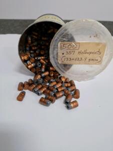 .357 Caliber 133-Grain Hollowpoint Bullets, 500 Count