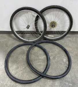 Pair of Bicycle Tires and Tubes