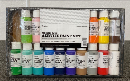 Darice Satin Acrylic Paint Set (15 Total)