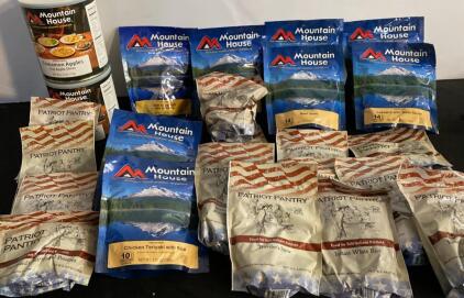 Assorted Mountain House & Patriot Pantry Emergency Freeze-Dried Meals, 23-Pack, 2 #10 Cans, 100+ Servings