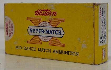 Western Super-Match .38 Special 148gr Lead Mid-Range Match, 50 Cartridges, Oilproof