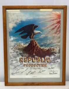 Republic Pictures 25-Signature 1977 Lithograph, 27x34", COA, Ltd Ed 319/1200, Framed