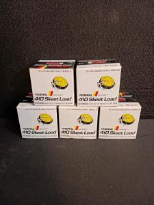 (5 Box )Federal .410 Gauge Spitfire Skeet Load, 2 &frac12;", #9 Shot, &frac12; oz, 25rd Box - Lead, Made in USA