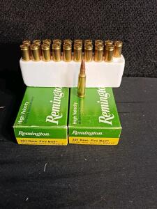 Remington .221 Fireball 50gr Pointed Soft Point, 2 x 20rd Boxes, R221F, High Velocity Ammo