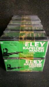 ELEY Rapid Fire Match .22 Short Ammunition, 500 Rounds, 29gr Lead Round Nose, 750 fps