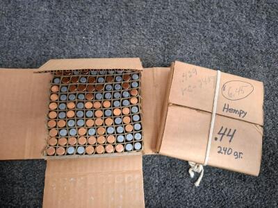 .44 Cal 240gr Handloaded Ammunition Mixed Lead/Jacketed 200 Rounds (Boxed, Reloads, Hempy)