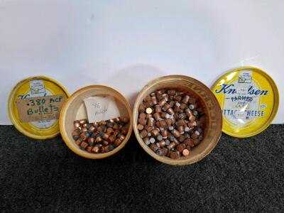 .380 ACP Bullets, Copper-Plated Lead, Flat Nose, 86 ct (94 gr) & 300 ct (96 gr), Bulk Reloading