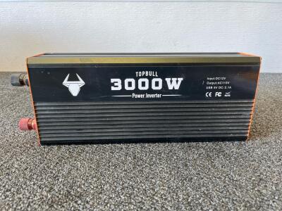 Topbull 3000W Power Inverter, DC 12V to AC 110V, Dual AC Outlets, USB Port, Dual Fans