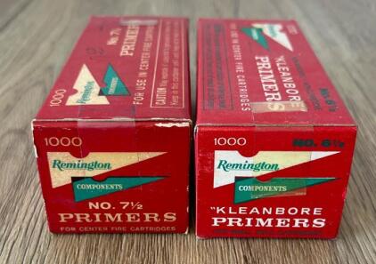Remington Kleanbore Primers No. 6 1/2 & No. 7 1/2, 1,000 Count Each, Non-Corrosive