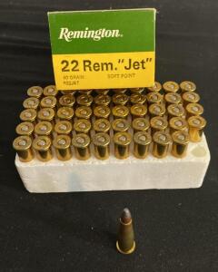 Remington .22 Remington Jet 40gr Soft Point Ammunition, 50 Rounds