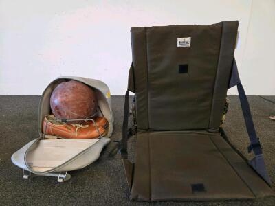 Brunswick Mark X Bowling Ball Set w/ Linds Shoes (2L) & Bag + Black Creek Stadium Seat Backpack