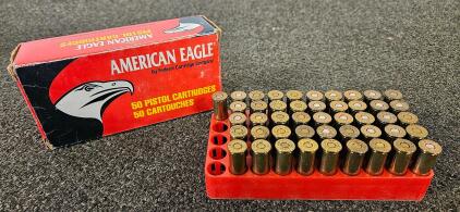 .44 Rem Mag Ammo 46 Rounds American Eagle Federal, 240gr JSP, Brass, Mixed Headstamp, Boxed