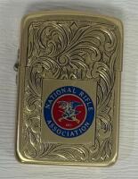 Vintage Scripto Vu-Lighter, POW-MIA 1993 Chrome, PARK NRA Brass, Longin Table Lighter Lot - 2