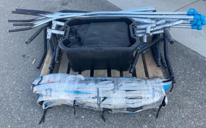 12Ft Round Trampoline With Enclosure Net And Frame Parts, Galvanized Steel, Large Size