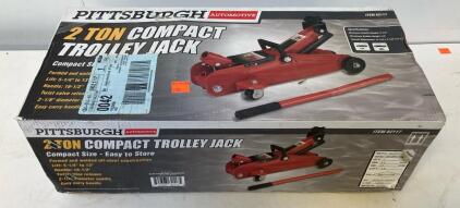 Pittsburgh Automotive 2 Ton Compact Trolley Jack, 5-1/4"&ndash;13" Lift, Steel, 62117
