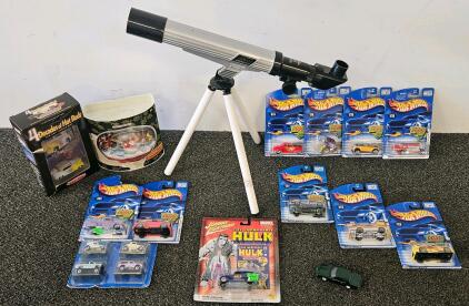 Vintage Hot Wheels, Johnny Lightning Cars & Christmas Set, Refractor Telescope