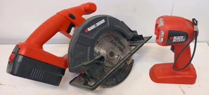 Black & Decker 18V Cordless Circular Saw Kit With Work Light, 6-1/2" Blade & Battery Included
