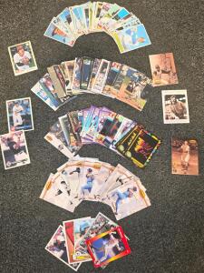 50+ Assorted Baseball & Football Cards, 1970s-1990s, Topps, Pinnacle, Stars, Chrome Inserts, Includes Players Such as Barry Bonds, Joe Morgan, Andrew Dawson and more