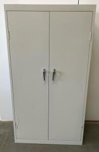 Sandusky 5971-3 Gray Metal Storage Cabinet, 4 Shelves, Lockable