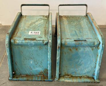 Industrial Steel Step Stools (Automotive) with Handrails, 10.5" Platform Height