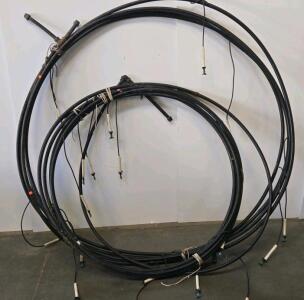 Large Telecom Coaxial/Fiber Cable Assemblies, 75 ft Each, Pre-Terminated Outdoor Connectors