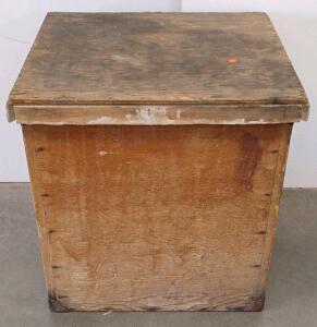 Vintage Wooden Industrial Shipping Crate with Removable Lid, Storage Chest