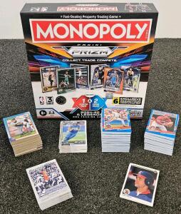 Monopoly Panini Prizm NBA Legends 2024-25 Board Game & 200+ Sports Trading Card Lot Topps Donruss
