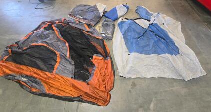 CORE Equipment 9-Person Extended Dome Tent, 15x9 ft, Gray/Orange, Rainfly, Carry Bag Plus a Blue/White Tent