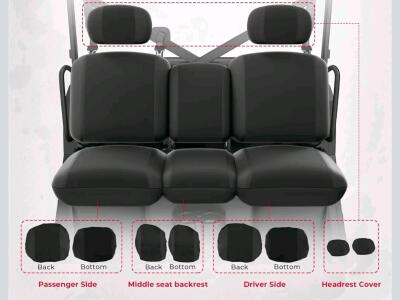 Kemimoto UTV Bench Seat Covers for Kawasaki Mule Pro FXT DXT FX DX (2015-2021) (Shelf C)