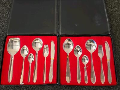 MHS Cutlery Collection 36-Piece Stainless Steel Flatware Set with Original Boxes