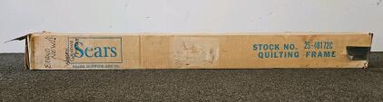 Vintage Sears Wooden Quilting Frame Model 48172, Stock No. 25-48172C, New in Original Packaging (L)