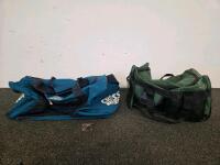 Bio Compression Systems 3045-L 4-Chamber Large Leg Compression Sleeve Set (Unable to test), Window fan (Tested), Duffle Bags, & Cowgirl Boots - 6