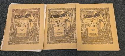 Art Lovers' Weekly Volumes 1-3, Chicago, c.1896-1905, Rare Art Magazines