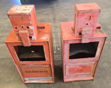 Sho-Rack KJ20 Newspaper Vending Machine &ndash; THE OBSERVER, Coin-Operated, Steel, Serial 91-28038