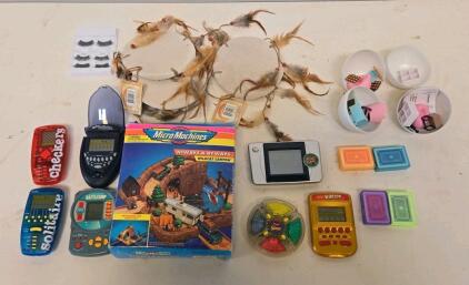 Mixed Lot Vintage Handheld Games, Micro Machines Wildcat Canyon, Dreamcatchers & Novelties